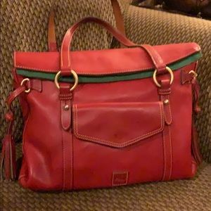 Red Dooney & Bourke Smith Bag NO MAIN ZIPPER